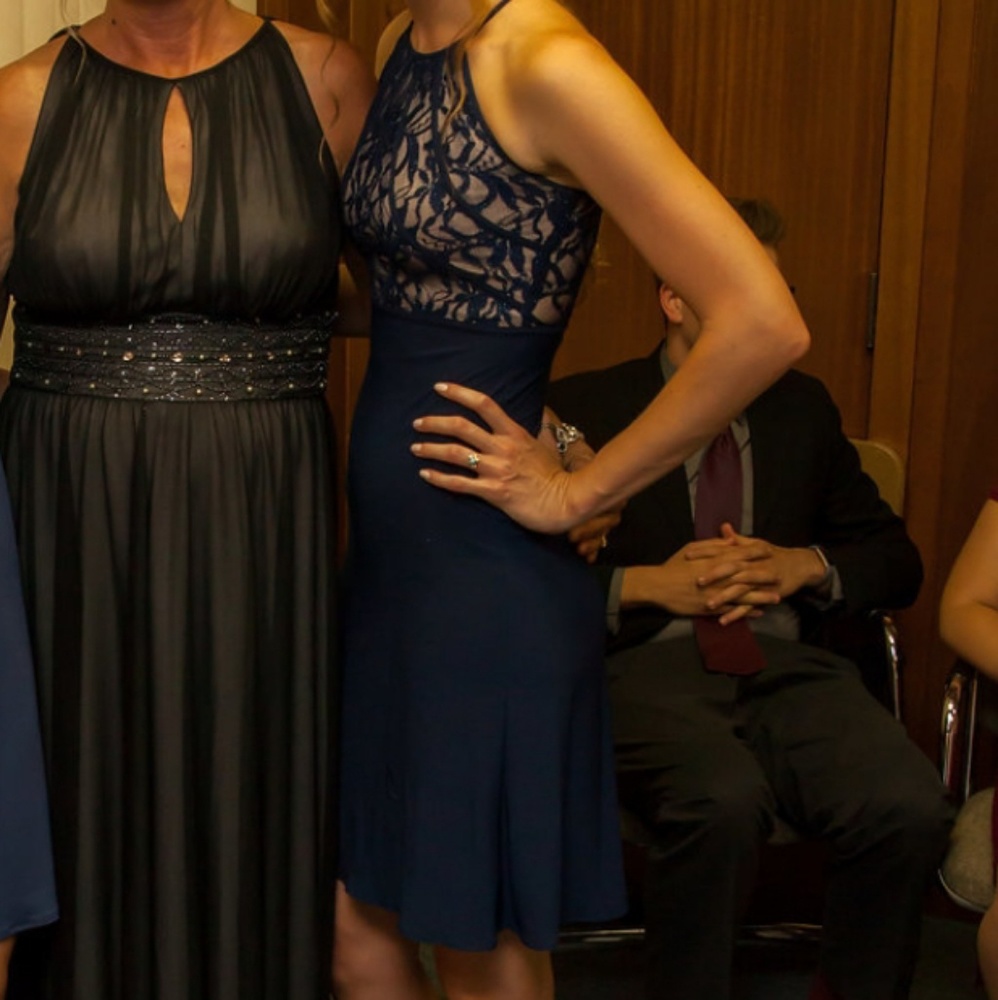 Dress navy blue formal